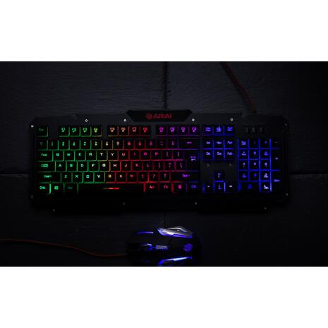 Σετ ενσύρματο πληκτρολόγιο & ποντίκι Gaming Zeroground KB-1700GUMS Arai  Αγγλικό US